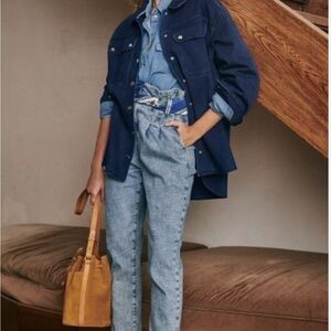 Sezane Austin Paper Bag High Waist Jeans Size 38 / 6 (runs large)